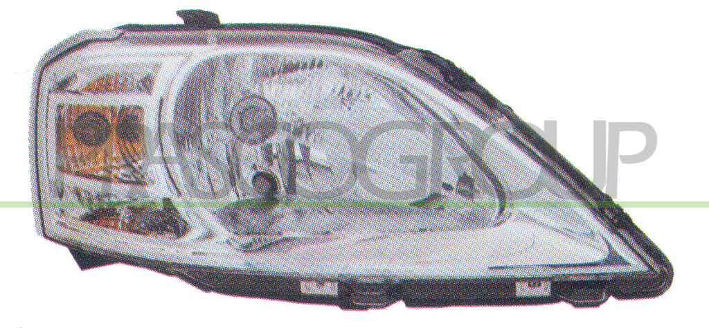 HEADLAMP LEFT H4 ELECTRIC-WITHOUT MOTOR
