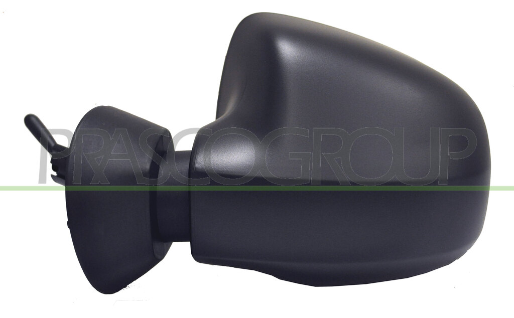 DOOR MIRROR LEFT-CABLE-BLACK-CONVEX-CHROME