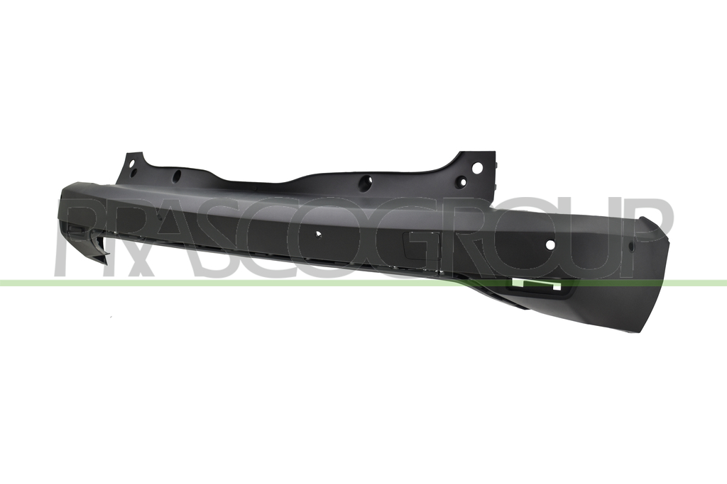 REAR BUMPER-BLACK-TEXTURED FINISH-WITH PDC AND PARK ASSIST HOLES+SENSOR HOLDERS