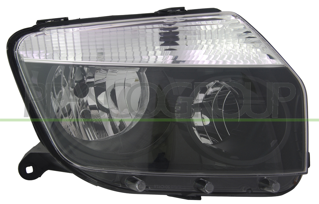 HEADLAMP RIGHT H1+H7 ELECTRIC-WITHOUT MOTOR-BLACK
