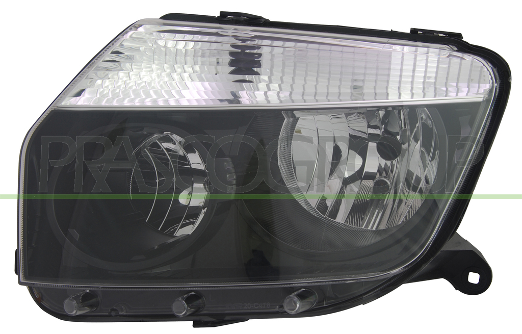 HEADLAMP LEFT H1+H7 ELECTRIC-WITHOUT MOTOR-BLACK