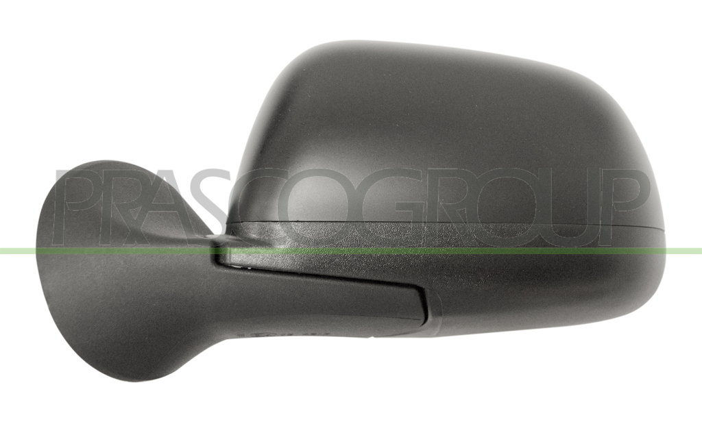 DOOR MIRROR LEFT-CABLE-BLACK-CONVEX-CHROME