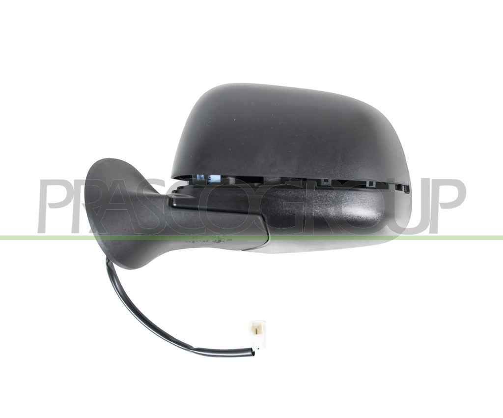 DOOR MIRROR LEFT-ELECTRIC-BLACK-HEATED-CONVEX-CHROME