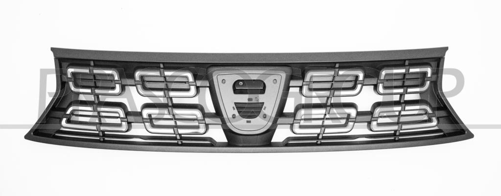 RADIATOR GRILLE-BLACK-WITH CHROME MOLDINGS