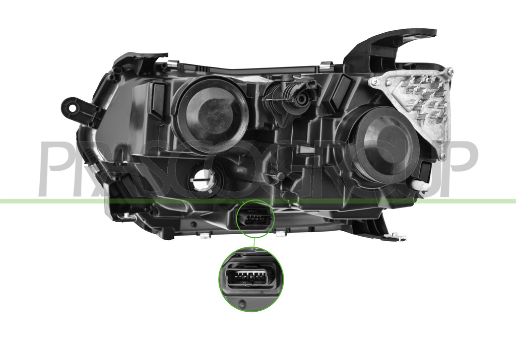 PROIETTORE DESTRO H1+H7-ELETTRICO-SENZA MOTORE-LED