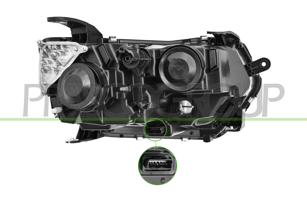HEADLAMP LEFT H1+H7-ELECTRIC-WITHOUT MOTOR-LED