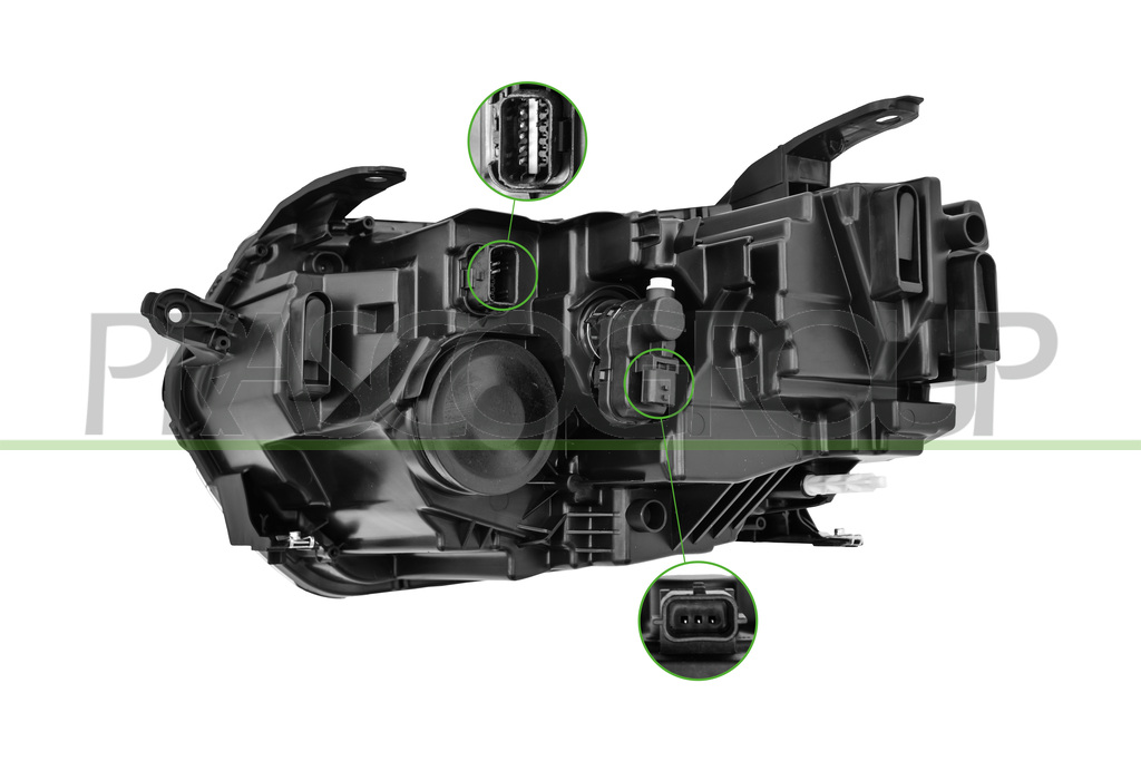 SCHEINWERFER RECHTS-H1-MIT LWR-OHNE MOTOR-MIT CHROMRAND-LED