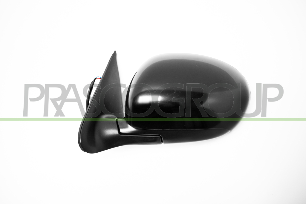 DOOR MIRROR LEFT-ELECTRIC-BLACK-HEATED-CONVEX-CHROME