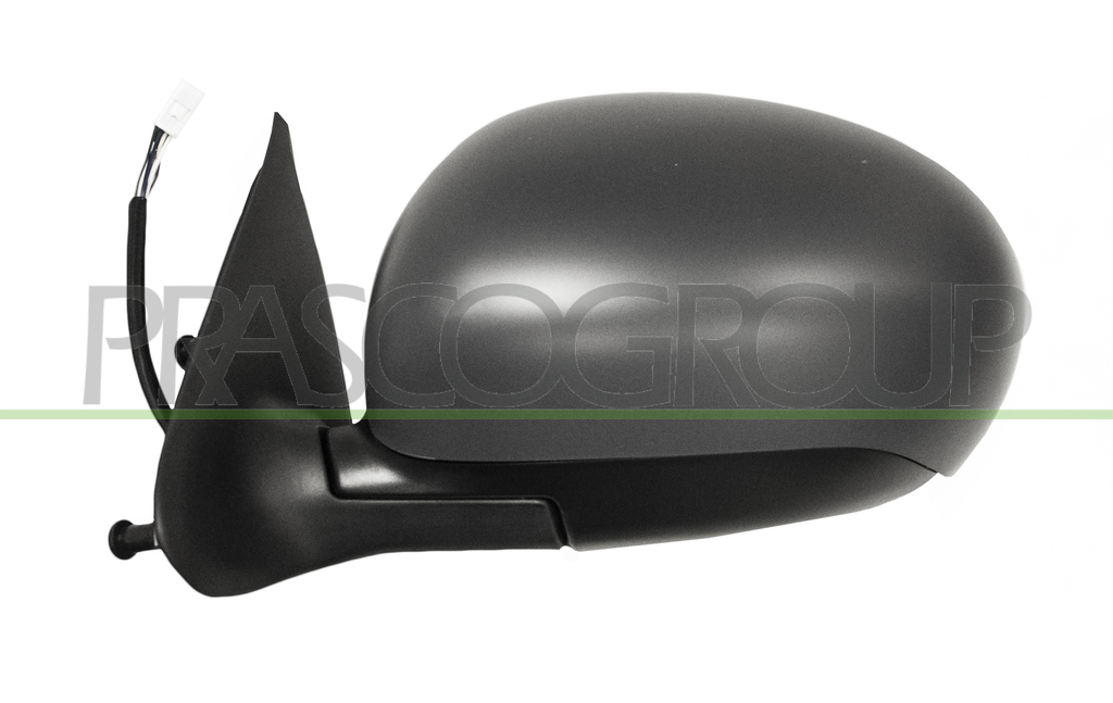 DOOR MIRROR LEFT-ELECTRIC-HEATED-FOLDABLE-PRIMED-CONVEX-CHROME