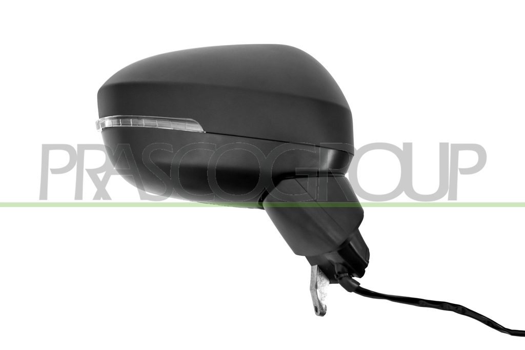 DOOR MIRROR RIGHT-ELECTRIC-PRIMED-HEATED-FOLDABLE-WITH LAMP-WITH BLIS-CONVEX-9 PINS