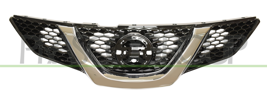 RADIATOR GRILLE-BLACK-WITH CHROME MOLDING WITH CAMERA VIEW HOLE