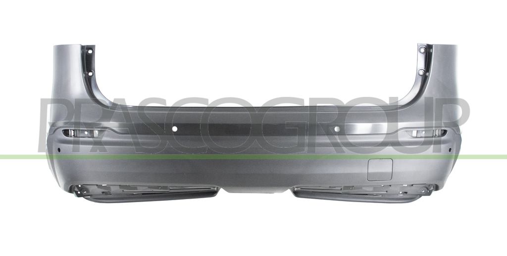 REAR BUMPER-BLACK-SMOOTH-FINISH TO BE PARTLY PRIMED-WITH PDC-WITH TOW HOOK COVER MOD. TEKNA