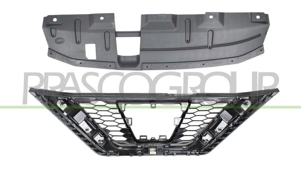 GRIGLIA RADIATORE-NERA-CON MODANATURA CROMATA MOD. > 02/18