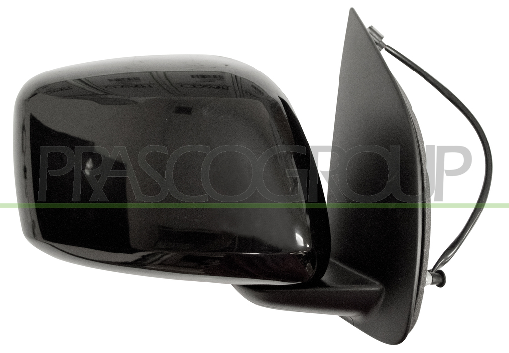 ESPEJO DERECHO ELECTRICO-NEGRO-CONVEXO/CROMADO-3 PINES