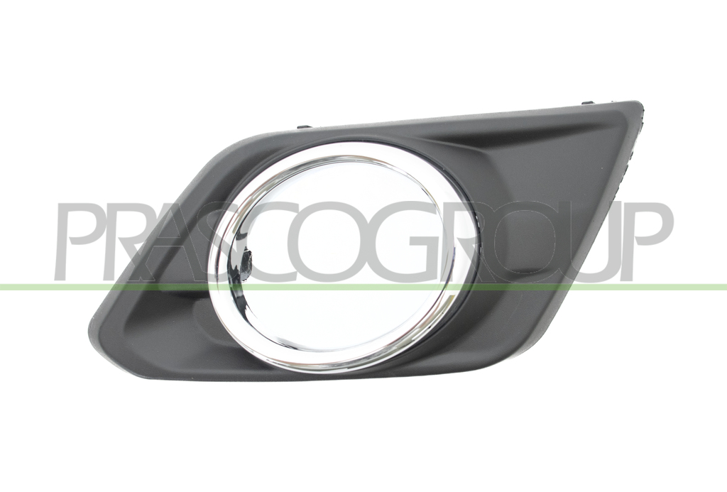 BUMPER GRILLE RIGHT-BLACK-WITH FOG LAMP HOLE-WITH CHROME FRAME