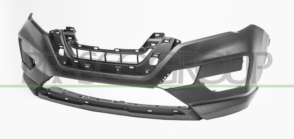 FRONT BUMPER-BLACK-SMOOTH FINISH TO BE PRIMED-WITH CUTTING MARKS FOR PDC,PARK ASSIST AND HEADLAMP WASHERS