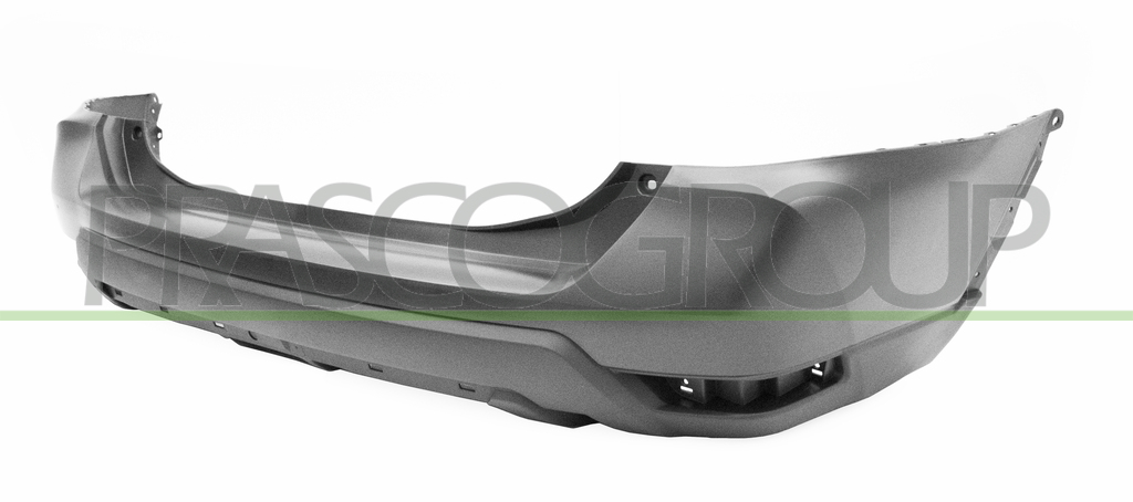 REAR BUMPER-BLACK-SMOOTH-FINISH TO BE PRIMED-WITH CUTTING MARKS FOR PDC