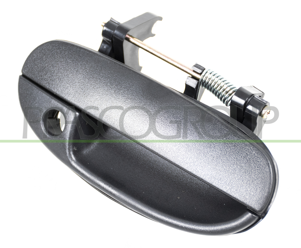 FRONT DOOR HANDLE RIGHT-OUTER-BLACK-WITH KEY HOLE