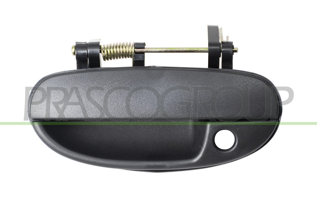 FRONT DOOR HANDLE LEFT-OUTER-BLACK-WITH KEY HOLE