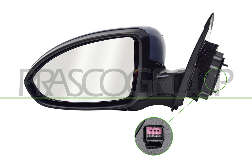RETROVISORE SINISTRO-ELETTRICO-CON PRIMER-TERMICO-CHIUDIBILE-CONVESSO-7 PINS