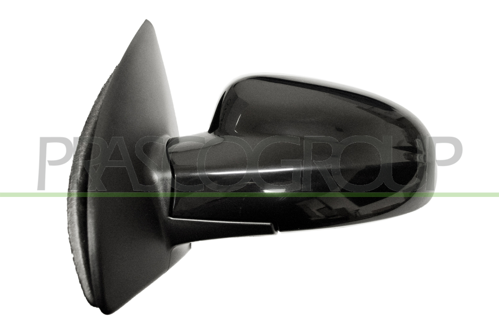 DOOR MIRROR LEFT-ELECTRIC-BLACK-HEATED-CONVEX-CHROME