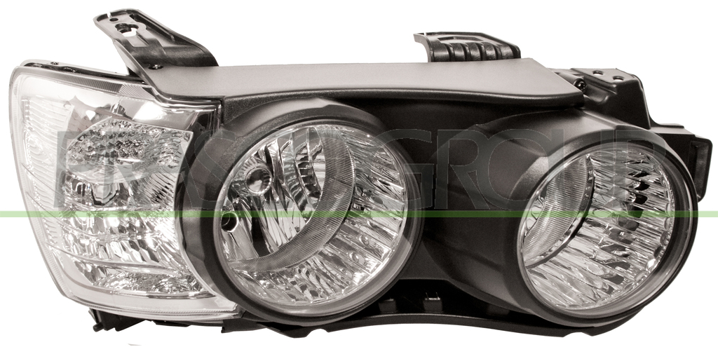 SCHEINWERFER RECHTS-H1+H7-MIT LWR-MIT MOTOR-MIT SCHWARZEM RAHMEN