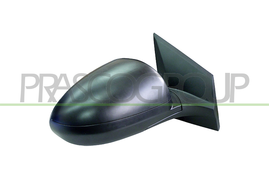 DOOR MIRROR RIGHT-CABLE-BLACK-CONVEX-CHROME