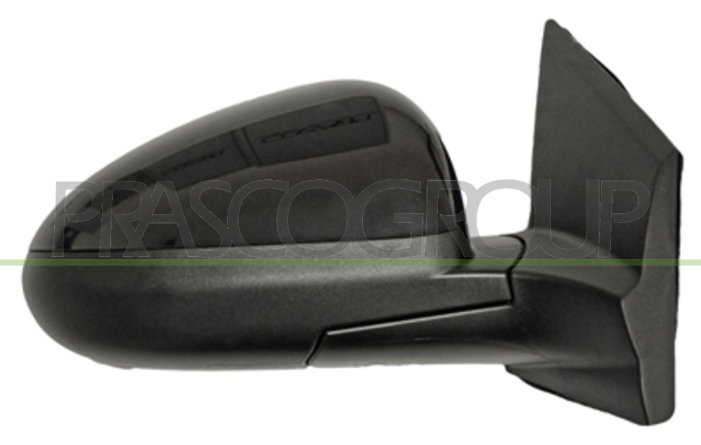 DOOR MIRROR LEFT-ELECTRIC-BLACK-HEATED-CONVEX-CHROME