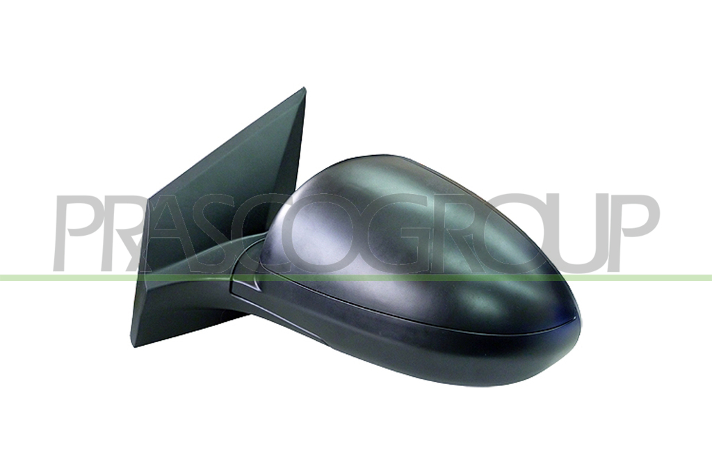 DOOR MIRROR LEFT-ELECTRIC-BLACK-HEATED-FOLDABLE-CONVEX/CHROME