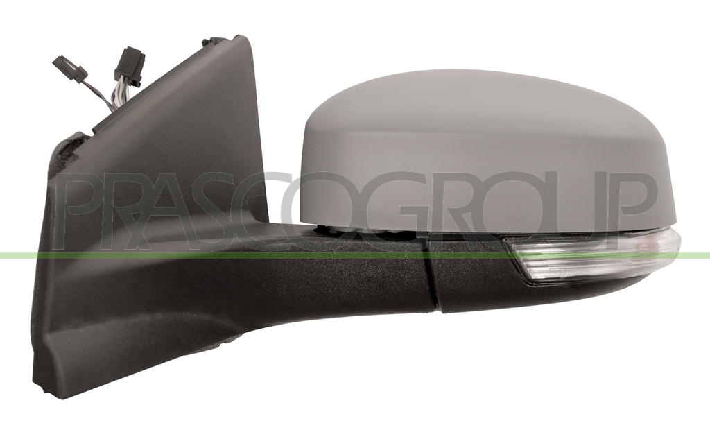 DOOR MIRROR LEFT-ELECTRIC-HEATED-FOLDABLE-PRIMED-WITH LAMP-WITH AMBIENT LIGHT-WITH MEMORY 12H12P