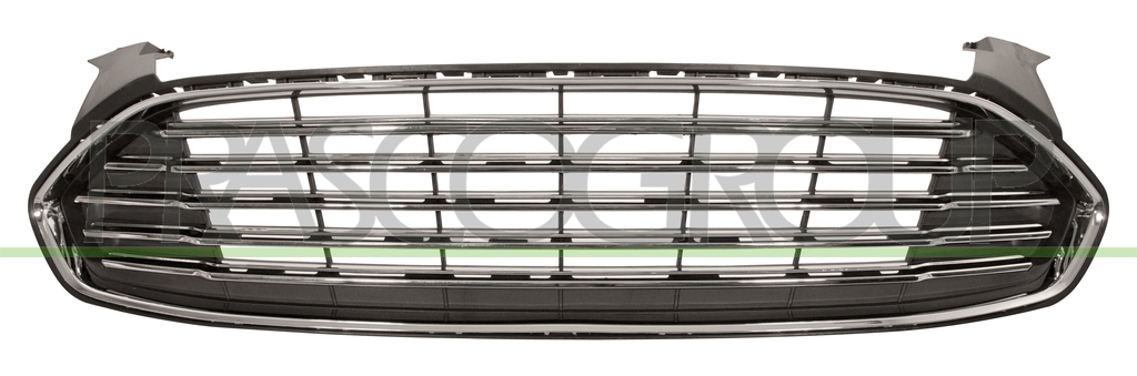 RADIATOR GRILLE-BLACK-WITH CHROME FRAME AND MOLDINGS