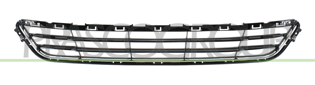 FRONT BUMPER GRILLE-LOWER-BLACK-GLOSSY-WITH CHROME MOLDING