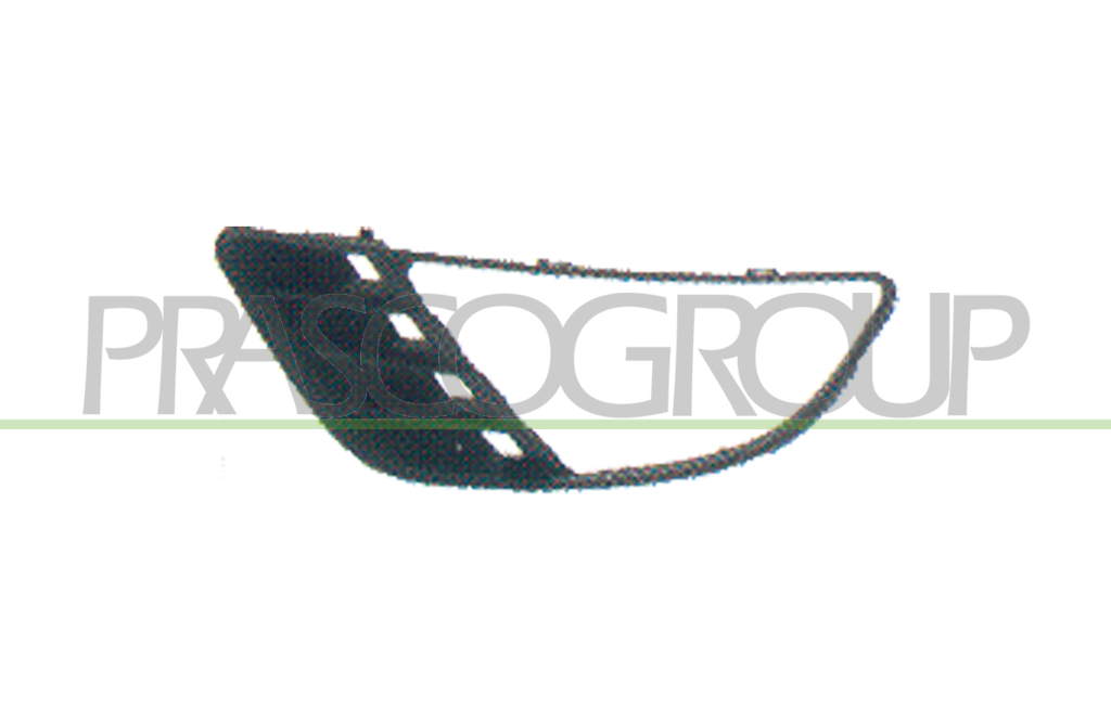 BUMPER GRILLE LEFT-BLACK-WITH FOG LAMP HOLE