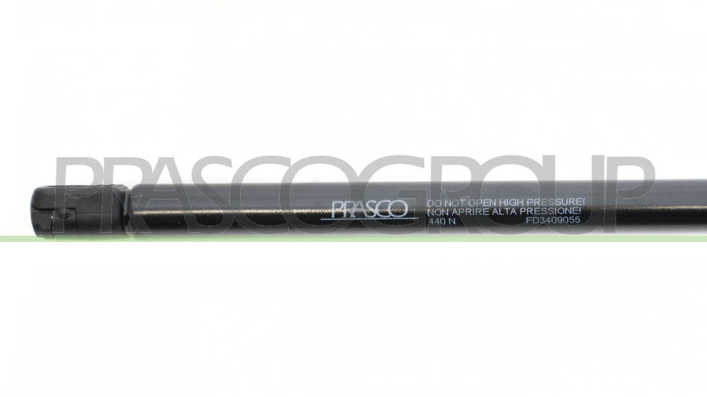 AMORTIGUADOR DE CAPO DERECHO/IZQUIERDO - 440 N - L 600 mm - C 205 mm - Ø 18 mm - Ø 8 mm MOD. 5 PUERTAS