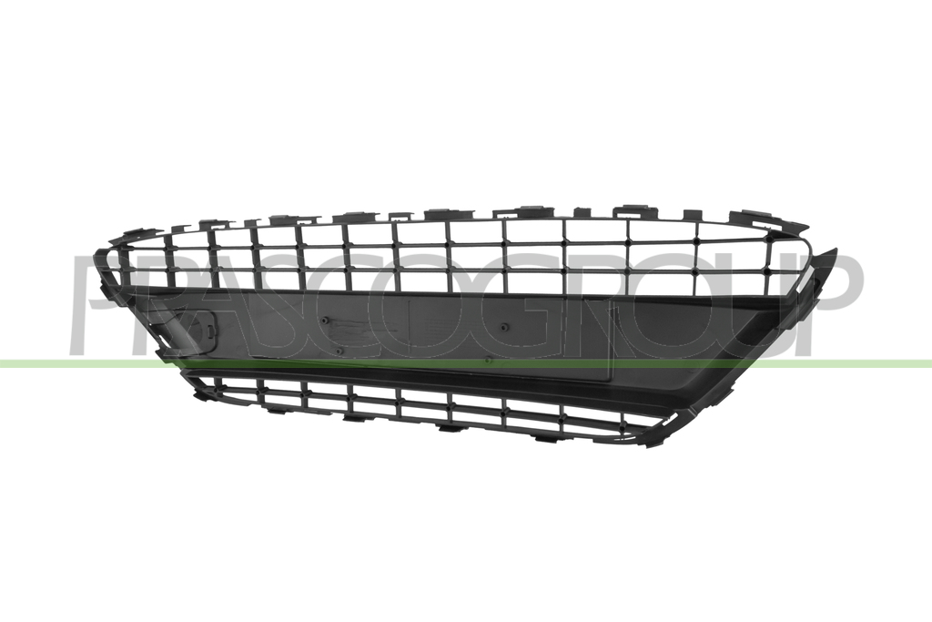 GRILLE CENTRALE DE PARE-CHOCS AVANT-NOIRE STRUCTURE'-AVEC TROUS CADRE-AVEC CACHE CROCHET