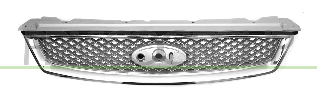 RADIATOR GRILLE-SILVER-WITH CHROME FRAME