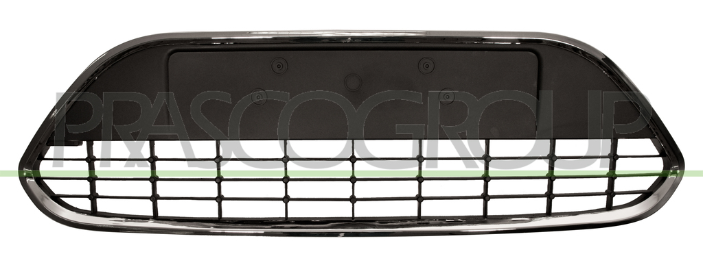 GRILLE CENTRALE DE PARE-CHOCS-NOIRE AVEC CADRE CHROME'