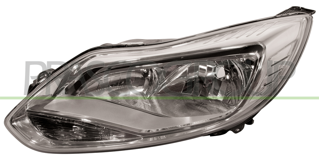 PHARE GAUCHE H1+H7 ELECTRIQUE AVEC MOTEUR-CHROME'