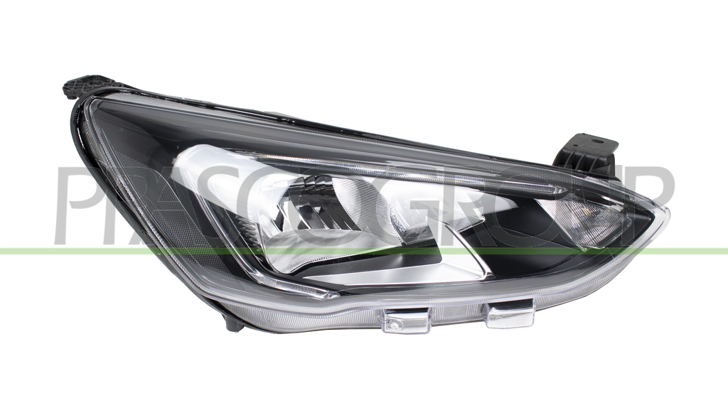 HEADLAMP RIGHT H7+H1 ELECTRIC-WITH MOTOR-WITH DAY RUNNING LIGHT-BLACK-LED