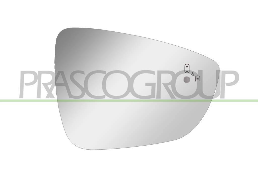 MIRROR GLASS BASE RIGHT-HEATED-BLIS-CONVEX
