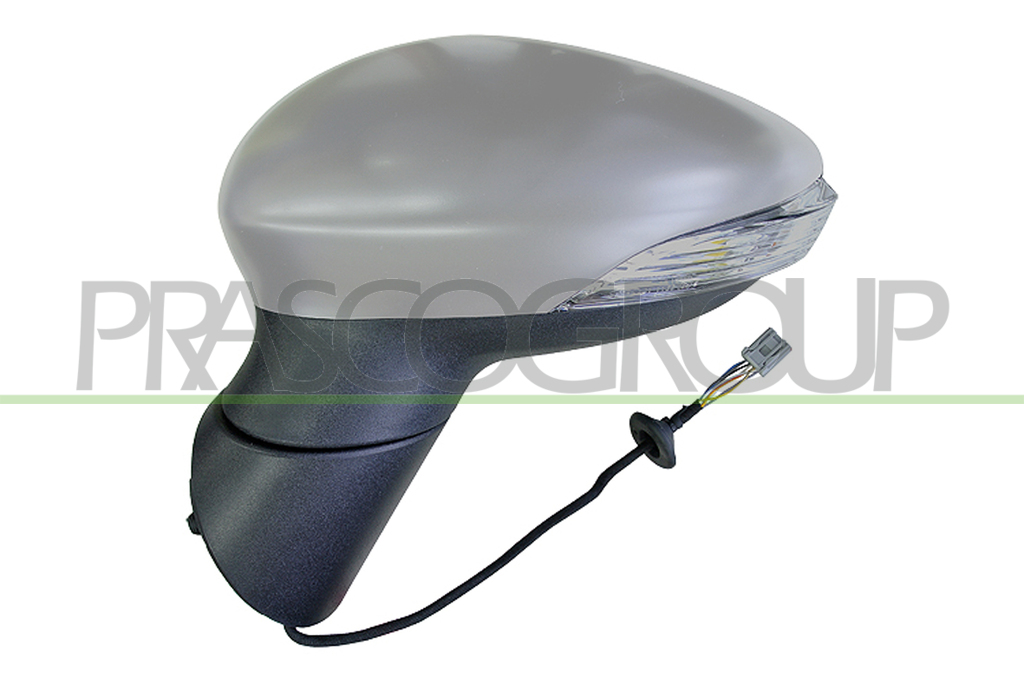 RETROVISORE SINISTRO-ELETTRICO-TERMICO-CON PRIMER-CON FANALE-CHIUDIBILE-ASFERICO