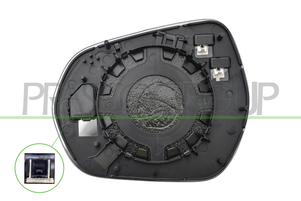 MIRROR GLASS BASE RIGHT-HEATED-BLIS-CONVEX