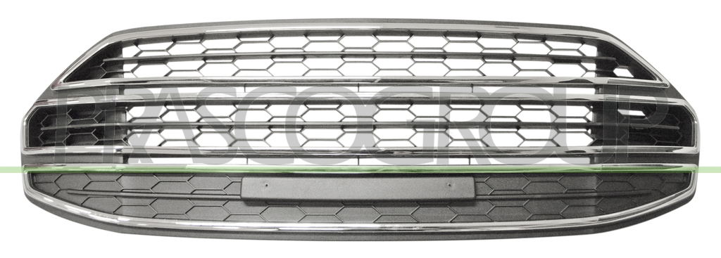 BUMPER GRILLE-CENTRE-BLACK-WITH CHROME MOLDING