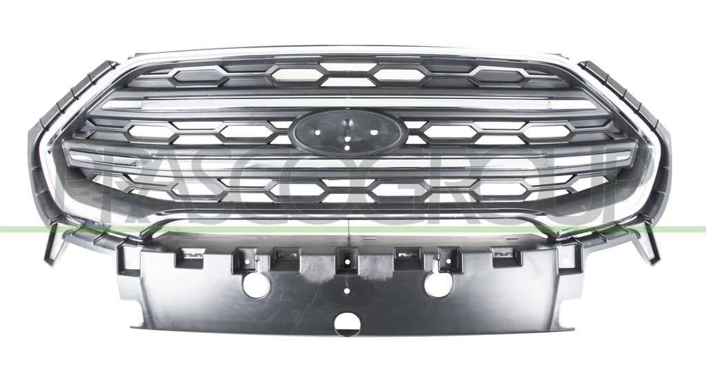 RADIATOR GRILLE BLACK-WITH CHROME MOLDINGS-WITH CHROME FRAME MOD. PLUS