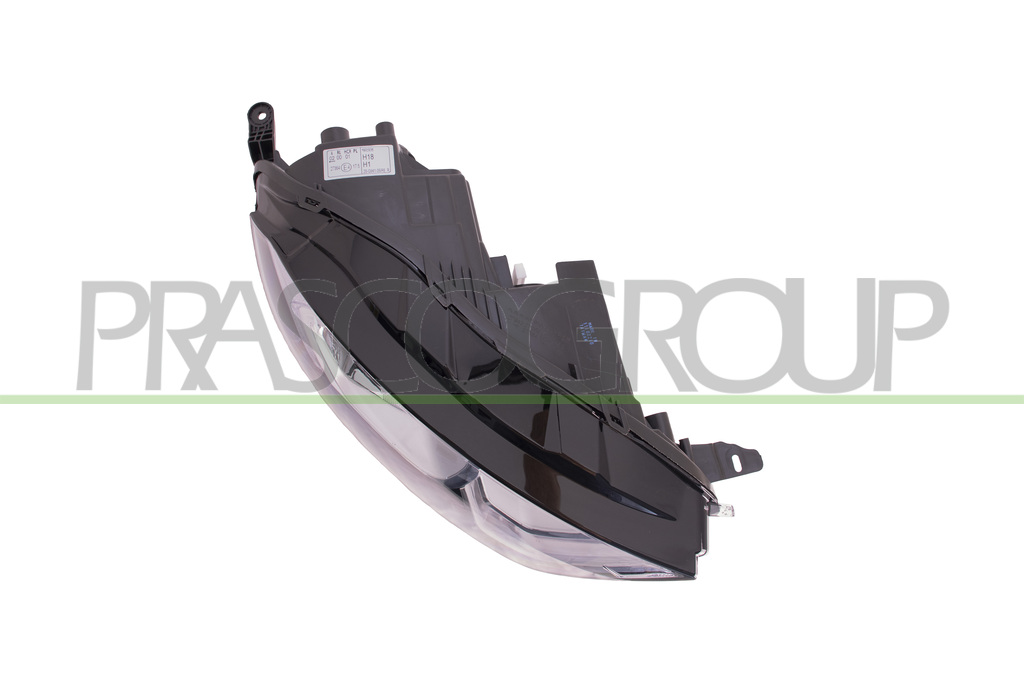 HEADLAMP RIGHT H1+H18 ELECTRIC-WITH MOTOR-WITH DAY RUNNING LIGHT-CHROME-LED