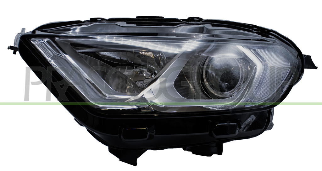 HEADLAMP LEFT H1+H18 ELECTRIC-WITH MOTOR-WITH DAY RUNNING LIGHT-CHROME-LED
