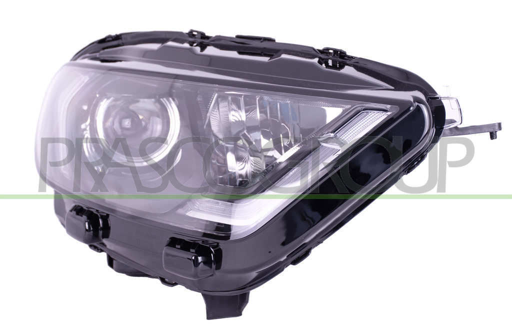 PROIETTORE DESTRO H1+H18-ELETTRICO-CON MOTORE-CON LUCE DIURNA-NERO-LED