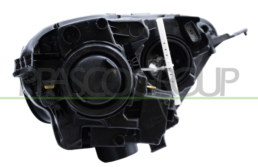 HEADLAMP LEFT H1+H18 ELECTRIC-WITH MOTOR-WITH DAY RUNNING LIGHT-BLACK-LED