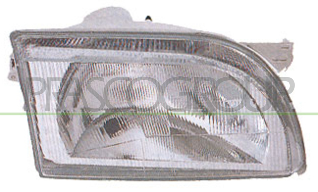 HEADLAMP RIGHT H4 ELECTRIC-WITHOUT MOTOR-GLASS LENS