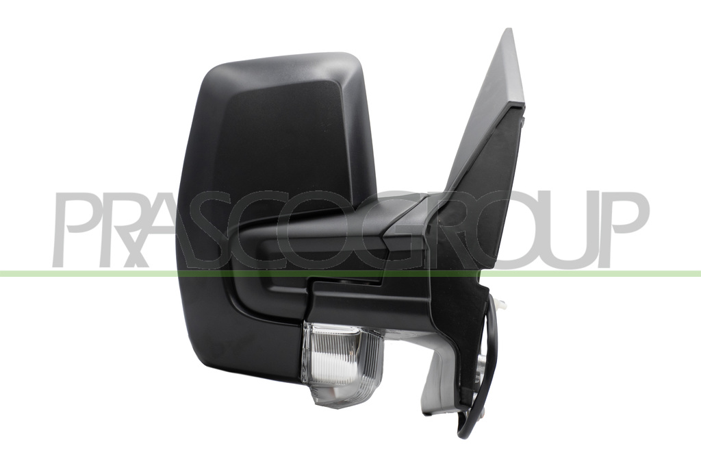 DOOR MIRROR RIGHT-ELECTRIC-BLACK-HEATED-WITH LAMP-CONVEX-CHROME